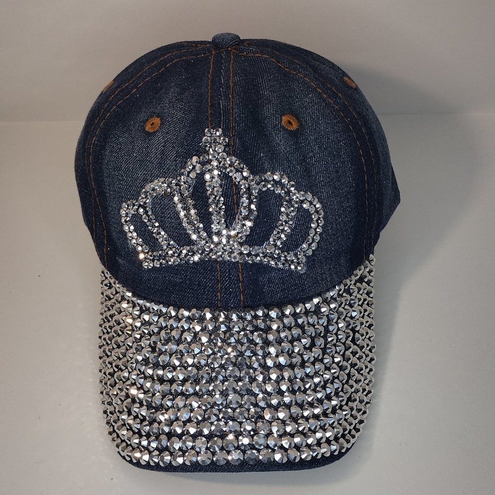 Jean Cap Decorated with Studs. Crown Design